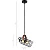 Industrialna LAMPA wisząca ANTOIN PND-2445-1-BK Italux metalowa OPRAWA druciany ZWIS klatka loftowa czarna brązowa