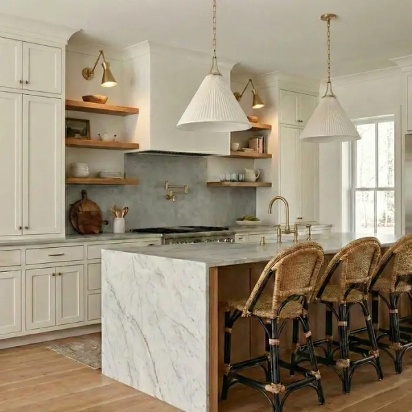 Lampa wisząca art deco PROVIDENCE biała złota metalowa łańcuchowa E27 1p P01521BR-WH