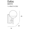 Loftowy kinkiet DALLAS W0255 Maxlight kula metal szkło czarny