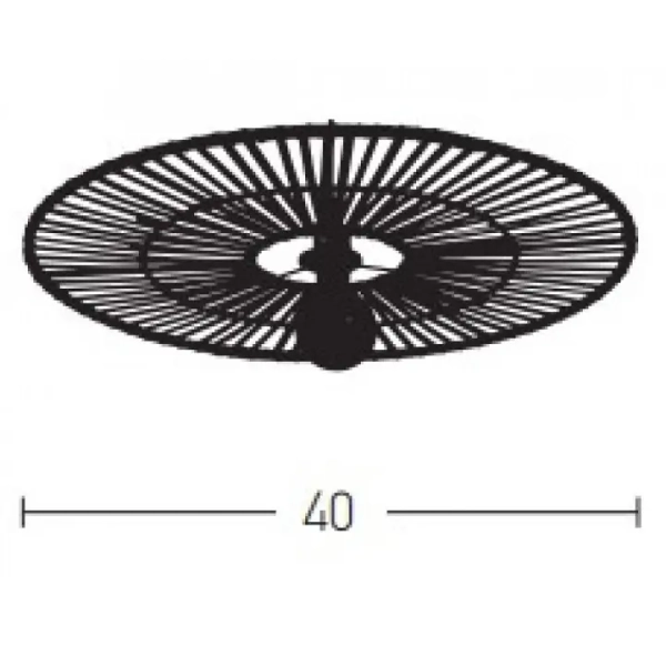 Bambusowy plafon 19251 okrągły do jadalni ekologiczny biały