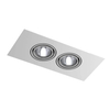Wpust LAMPA sufitowa EBINO H 7320 Shilo prostokątna OPRAWA metalowy WPUST do zabudowy biały