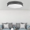 Okrągły plafon do salonu Kantoor 4223 TK Lighting z tkaniny grafitowa