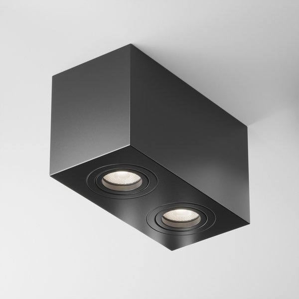Podwójny spot sufitowy Atom C017CL-02B Maytoni cube czarny