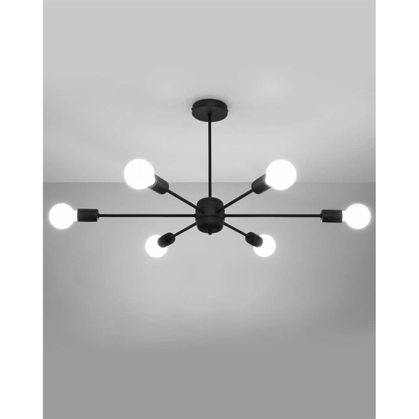 Metalowa lampa wisząca SL.1023 do jadalni nad stół czarna