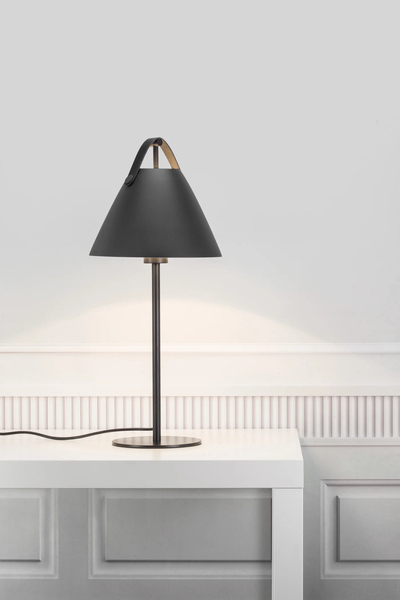 Klasyczna lampka stołowa Strap 46205003 Nordlux do salonu czarna