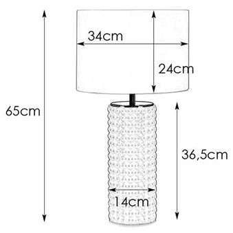 Stojąca LAMPA stołowa PROUD 107484 Markslojd nocna LAMPKA abażurowa biała