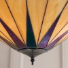 Witrażowa lampa sufitowa Dark star 64043 szklana tiffany czarna brązowa