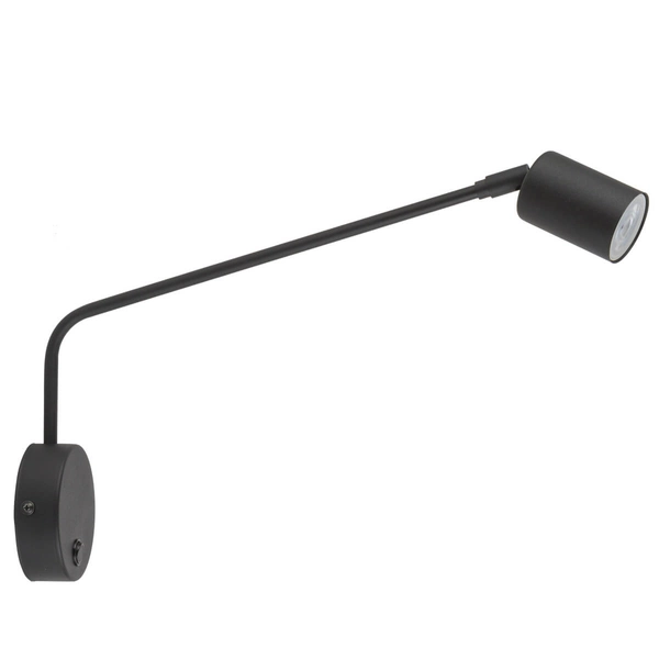 Lampa ścienna z włącznikiem Logan 4743 loftowa regulowana czarna