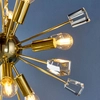 Lampa wisząca na łańcuchu Miro 90293 glamour metalowa mosiądz