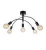 Metalowa lampa sufitowa Cygnus do holu czarna industrial