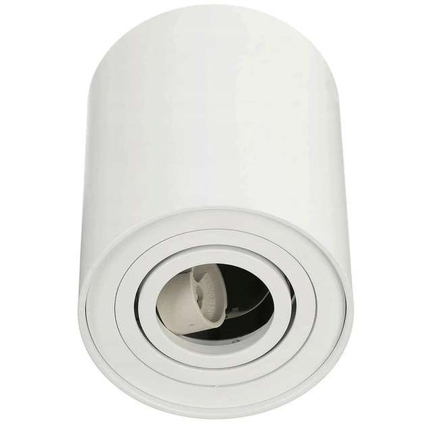 Spot LAMPA sufitowa SLP6319 MDECO okrągła OPRAWA natynkowy SPOT metalowy tuba biała