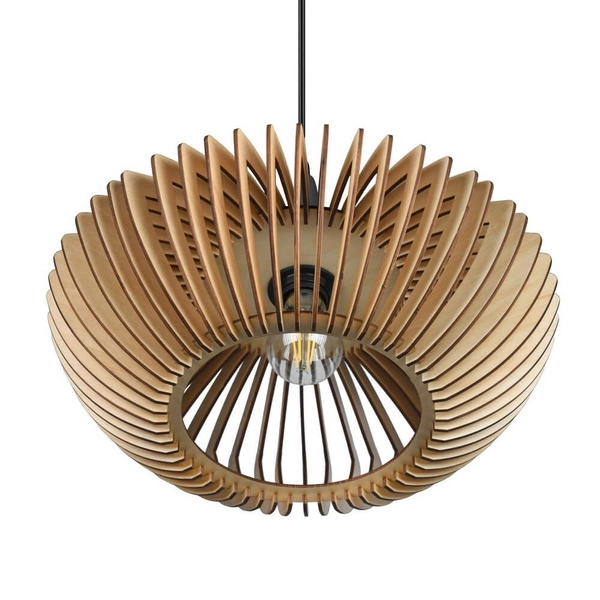 Lampa wisząca nad stół COLINO 315900142 drewniany antracyt