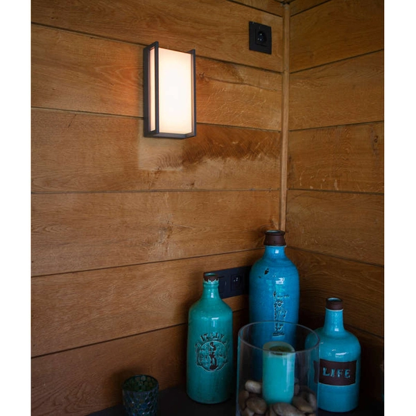 Ogrodowa LAMPA elewacyjna QUBO 5193004118 Lutec prostokątna OPRAWA metalowa LED 16W 2700K - 6500K kinkiet RGB IP54 szary