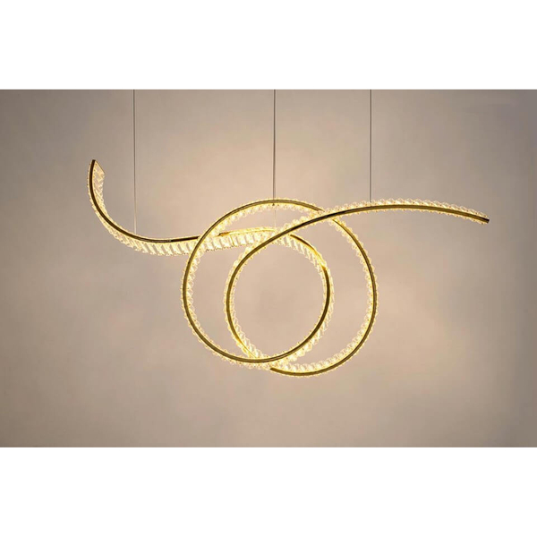 Wisząca lampa do jadalni Wave MSE1501100188 Moosee LED 28W 3000K złota