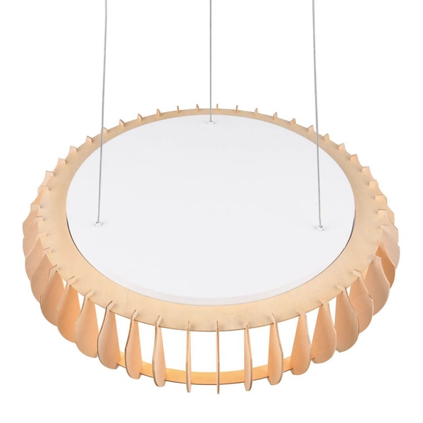 Żyrandol salonowy Monte R32171930 LED 40W 3000-6500K pilot drewno biały