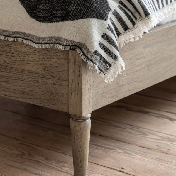 Drewniane łóżko Mustique 5055999237673 king size naturalny