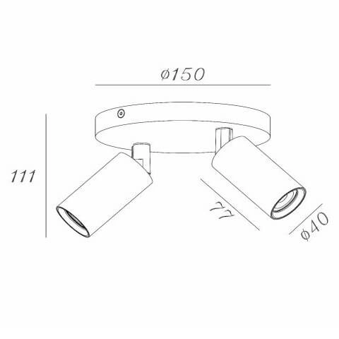 Metalowa lampa sufitowa RITMO 09942/12/97 tubki podwójne brązowe