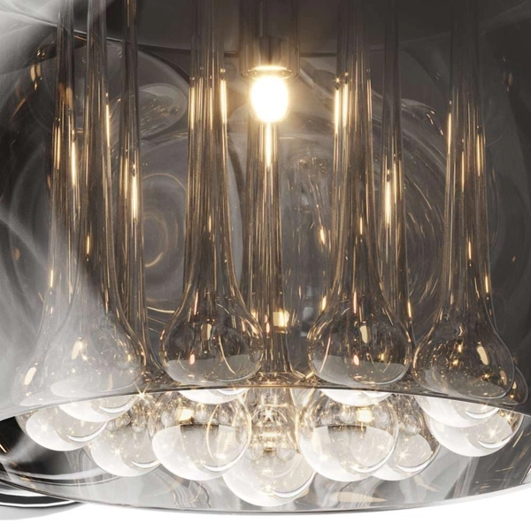 Kinkiet ścienny CRYSTAL W0076-01D-F4FZ szklany glamour z kryształkami chrom