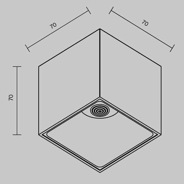 Kwadratowa lampa sufitowa Alfa C065CL-L12B3K-D LED 12W oprawa czarna