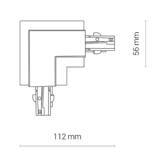 Złącze zasilania lewe typu L-L 8683 metalowe czarny