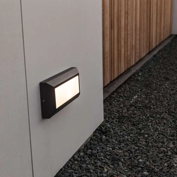 Ścienna LAMPA ogrodowa HELENA 5191601118 Lutec zewnętrzna OPRAWA metalowa LED 10W 4000K outdoor IP54 szara