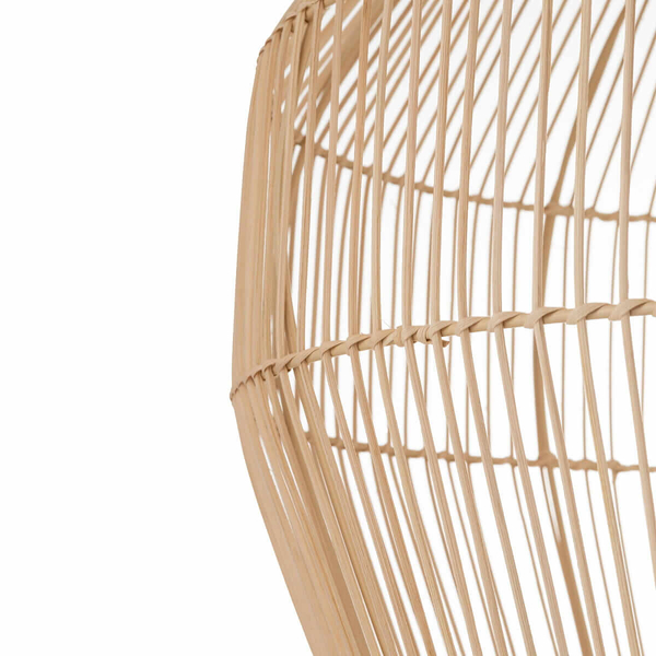 Wisząca lampa Haiti 11164 klatka kosz japandi bambusowa drewniana biała