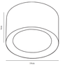 Nasufitowa lampa Fallon 47540103 Nordlux LED 5,5W 2700K metalowa czarna