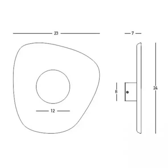 Wygłuszająca ścienna lampa 23175 LED 5W 3000K panel akustyczny szary