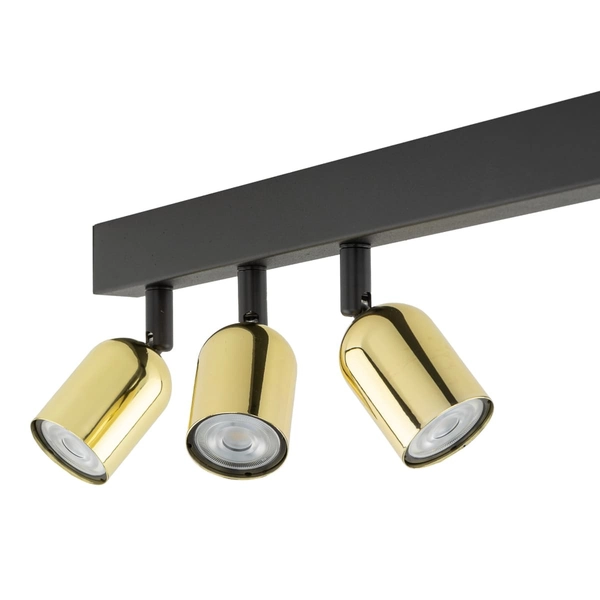 Lampa sufitowa reflektorki Top 6314 TK Lighting belka czarna złota