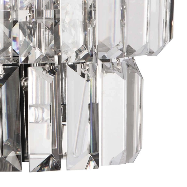Kinkiet LAMPA ścienna VEN K-E 1174/2 glamour OPRAWA z kryształkami przezroczysta