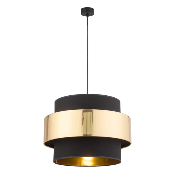 Wisząca lampa glamour tuba Calisto 4706 TK Lighting okrągła czarna złota