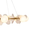 Żyrandol glamour CHIC ST-DL-2969 pierścień do salonu biały złoty