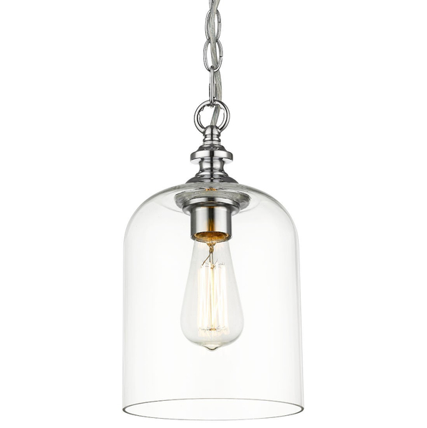 Industrialna LAMPA wisząca PRAGUE P01971CH Cosmolight szklany zwis loftowy przezroczysty