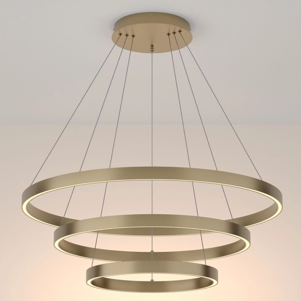 Wisząca lampa pierścienie Rim MOD058PL-L100BS3K Maytoni LED 115W 3000W mosiądz