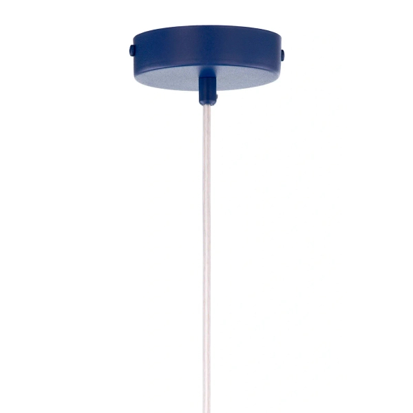 Stożkowa wisząca lampa VITRUM granatowa 1xE27 metalowa do salonu 41595