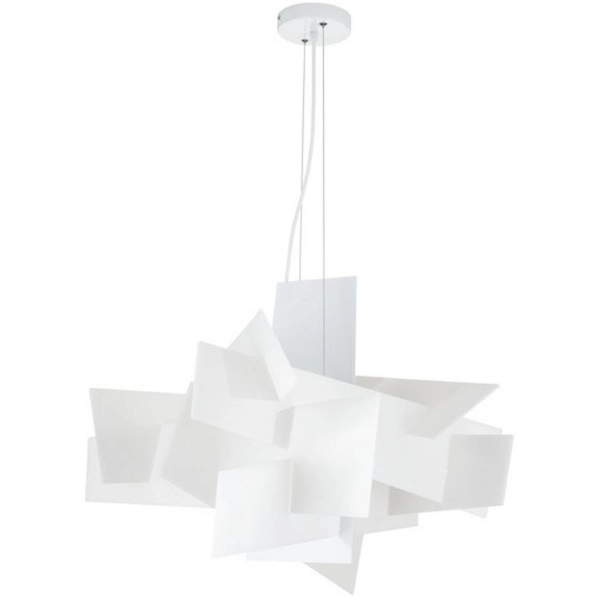 Lampa wisząca Fame DI-PD-130-BC white Step geometryczna biała