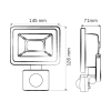 Zewnętrzny projektor NAŚWIETLACZ 304780 Polux elewacyjna OPRAWA metalowy naświetlacz LED 10W 6500K outdoor IP65 czarny