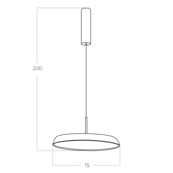 Wisząca lampa metalowa CLARA AZ5807 Azzardo LED 12W 3000K czarna