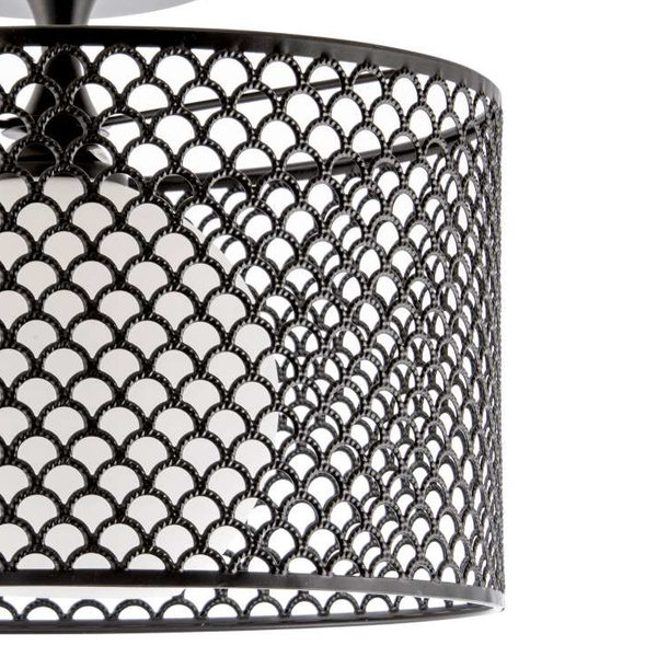 LAMPA sufitowa VEN N2098/1H metalowa OPRAWA plafon ażurowy czarny