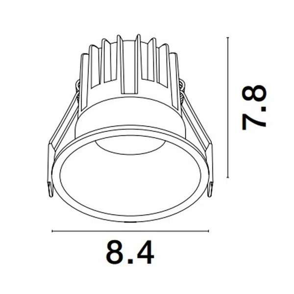 Sufitowa lampa podtynkowa ARAMIEL LE65106 LED 13W 4000K oczko czarne złote