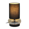 Stołowa lampka z abażurem Epiro TB-43648-BL-AMB Italux czarny bursztynowy
