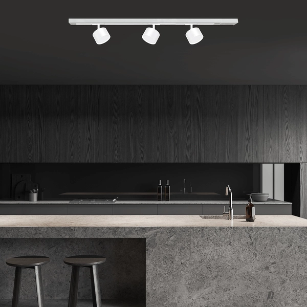 Szynowa lampa sufitowa okrągła Cyklop ML1198 1-fazowa biały