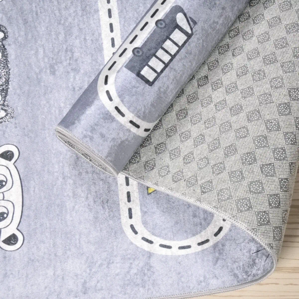 Tkaninowy dywan do pokoju dziecięcego Misie 322951 prostokątny niebieski