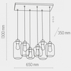 Wisząca loftowa lampa Marco 3328 TK Lighting owalna szklana wielokolorowa