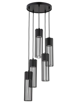 Sypialniana lampa wisząca Fobia nad łóżko czarny zwis