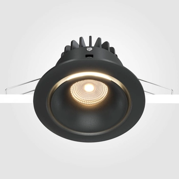 Lampa wpuszczana Yin DL031-L12W3K-D-B Maytoni LED 12W 3000K czarna