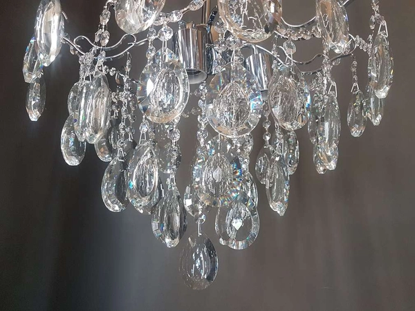 LAMPA sufitowa VEN E 1271/4 kryształowa OPRAWA pałacowy plafon crystal przezroczysty