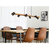 Zwieszana lampa na listwie VANTOS DL632312490 regulowana drewniana czarny