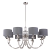 Pałacowy żyrandol z abażurami Cero CER-ZW-8 (N) klasyczny nikiel szary