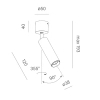 Lampa nasufitowa tubka czarna PET next LED 4,5W 3000K regulowana 16359-M930-WB-00-12